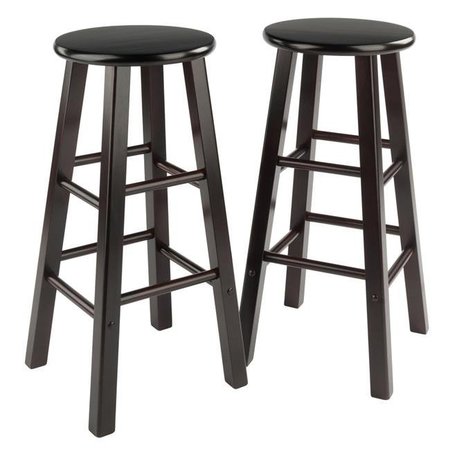 WINSOME TRADING Winsome Trading 92270 Element Bar Stools Set; Espresso - 2 Piece 92270